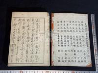 北齋画譜 上編 葛飾北齋筆 幕末明治間永楽屋東四郎版 彩色浮世絵版画 一冊