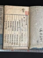 聖賢像賛 4巻　万暦１２年跋刊本元本 寛永20年小島弥左衛門刊本 約江戸中期摺 帙入原裝四冊揃