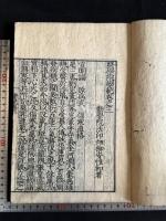醫學院學範 3巻　日中漢方医学書解題　書誌学　　[天明丙午 (1786) 序]刊本 木板摺二冊不揃（一冊目欠）  