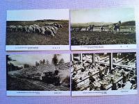 【絵葉書】開道七十年記念　北海道之産業　　10枚　袋付き