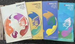 万国博ホール ポピュラー催物　全４冊揃　　（万国博スタンプ１枚付
EXPO'70 POPULAR EXPO HALL PROGRAM VOL.1～VOL.4