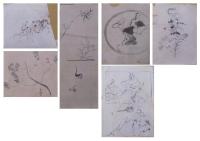 尾形光琳関係資料／下絵画稿／光琳、寂明署名あり／新発見／光琳は元禄七年には法橋だった！／図版28枚／書付等5点