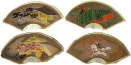 小型扇面奈良絵
