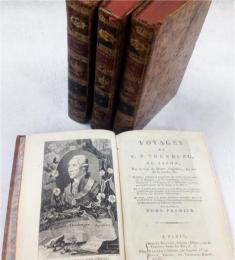 Voyages de C. P. Thunberg au Japon,　ツンベルグ:日本紀行　(仏語初版)　 全4冊