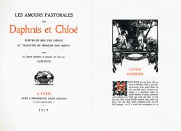 Les Amours Pastorales de Daphnis et Chloé.　カルレーグル画／ロンゴス：ダフニスとクロエ