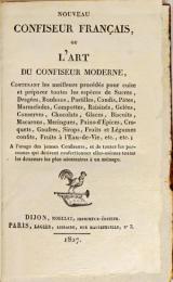 Nouveau Confiseur Francais, ou l'Art du Confiseur moderne　新フランス菓子　あるいは現代菓子職人の技術（初版） レイモン・オリヴェ旧蔵