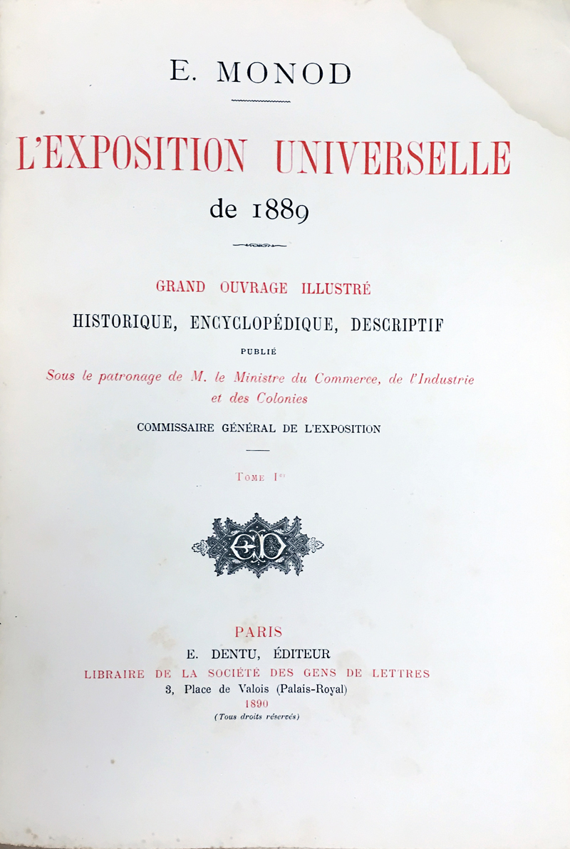 フランス 週間新聞L'Univers Illustré １冊　a230 L'Exposition Universelle de 1889 [tome 1,2+Album] 1889年パリ万国