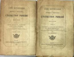 Code répertoire de la nouvelle législation sur l'instruction primaire.
