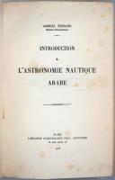 Introduction a l'Astronomie Nautique Arabe.