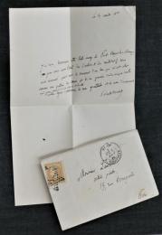 サント=ブーヴ自筆書簡　 Autograph letter signed by Charles Augustin Sainte-Beuve / Lettre autographe signée par Charles Augustin Sainte-Beuve