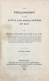 The philosophy of the active and moral powers of man　ドゥーガルド・スチュワート：人間の能動力及び道徳力の哲学（初版）　全2冊