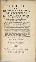 Recueil des Représentations, Protestations et Réclamations Faites à S. M. I.