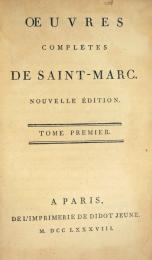 Oeuvres Complètes De Saint-Marc　サン・マルク全集　全３冊