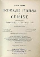 Dictionnaire universel du cuisine　ファヴル：料理事典
