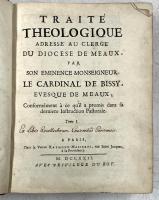 Traite Théologique adressé au clergé du diocèse de Meaux.　ビシー枢機卿：神学について （初版）　全2冊