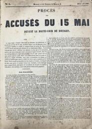Procès des accusés du 15 mai, devant la haute cour de Bourges. Nos.1-36.
