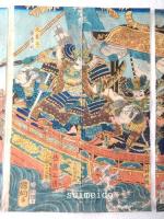 一蘭斎国綱画　(加藤清正)佐藤正清三韓征伐に向かう図