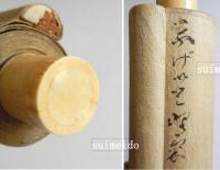 藤田契舟筆　葉鶏頭と野菊の図　(掛軸)