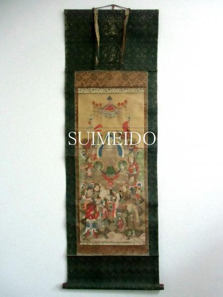 楽天市場】掛け軸 掛軸 十六善神大 大幅複製仏画 106×232cm 高級
