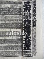 三府大芝居濱芝居子供芝居惣役者大見立　給金甲乙住所苗字細吟調　（番付）