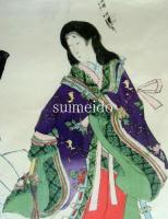 引札　舶来織物商　幷ニ　モスリン友染類　松田宗商店　（美人の図柄）