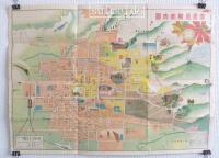 奈良名勝案内図（表・カラー）／奈良名勝案内（裏・単色）