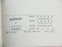 (中)魯迅研究資料　1～24(内17号欠)　23冊