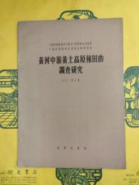 黄河中游黄土高原梯田的調査研究
