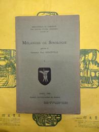 Mélanges de sinologie offerts à Monsieur Paul Demiéville I
