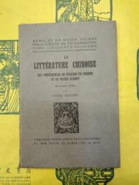 La littérature chinoise : six conférences au collège de France et au Musée Guimet (Novembre 1926)
