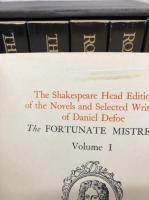 The Shakespeare Head Edition of the novel of Daniel Defoe