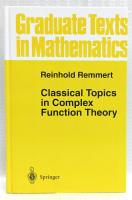 【数学洋書】Classical Topics in Complex Function Theory