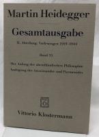 【哲学洋書】Martin Heidegger Gesamtausgabe Ⅱ. Abteilung: Vorlesungen 1919-1944