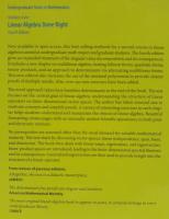 【数学洋書】Liner Algebra Done Right　Fourth Edition