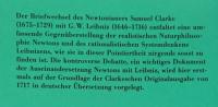 【哲学洋書】Der Briefwechsel mit G.W. Leibniz von 1715/1716 　