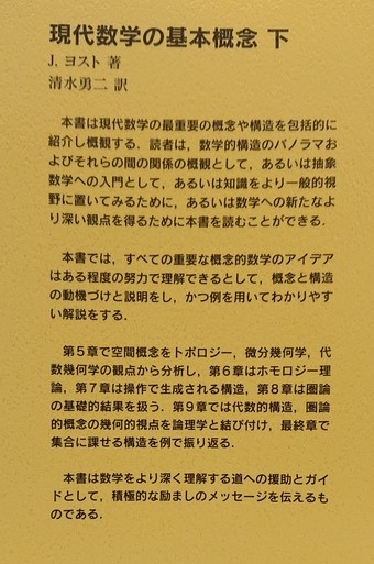 現代数学の基本概念 上下 2冊セット | J.ヨスト著 ; 清水勇二訳 | 丸善
