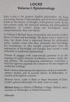 【哲学洋書】LOCKE   ⅠEpistemology  ⅡOntology  （ロック Ⅰ認識論 Ⅱ存在論）２冊セット