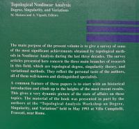 【数学洋書】　Topological Nonlinear Analysis  Degree,Singularity and Variations（位相的非線形解析　次数、特異点、変分法）