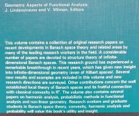 【数学洋書】　Geometric aspects of functional analysis : Israel seminar (GAFA) 1992-94（関数解析の幾何学的側面）