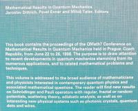 【数理物理学洋書】　Mathematical results in quantum mechanics : QMath7 conference, Prague, June 22-26, 1998（量子力学における数学的結果）