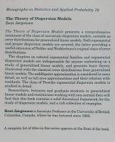 【統計学洋書】The　Theory　of　Dispersion　Models