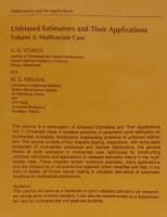 【数学洋書】Unbiased Estimators and Their Applications　Volume1・2