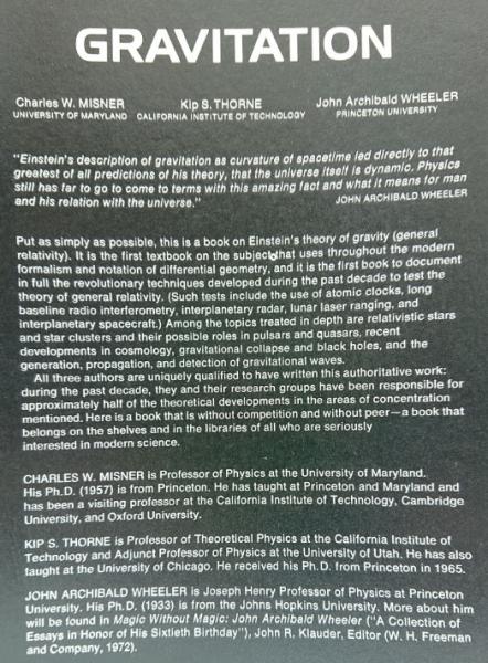 物理学洋書】GRAVITATION(Charls W.MISNER他) / 古本、中古本