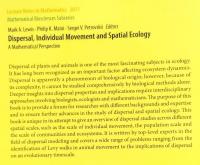 【数理生物学洋書】Dispersal,Individual Movement and Spatial Ecology
