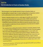 【数学洋書】An Introduction to Fronts in Random Media