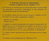 【数学洋書】Groupes et algèbres de Lie Chapitre1à9