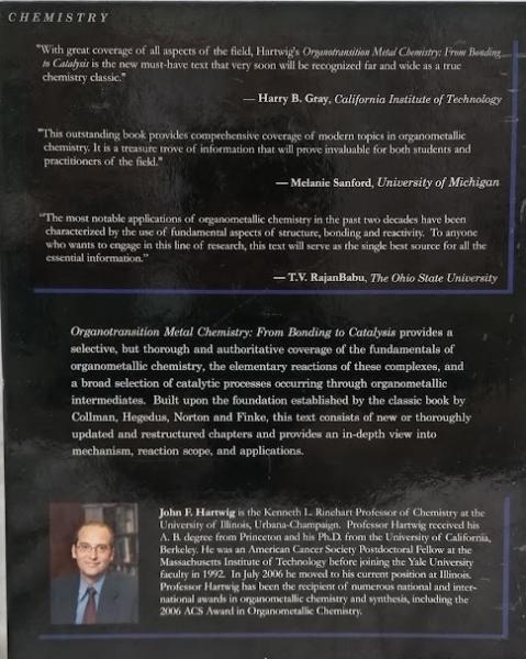 化学洋書】Organotransition Metal Chemistry(John Hartwig) / 古本