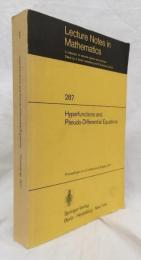 【数学洋書】Hyperfunctions and Pseudo-Differential Equations