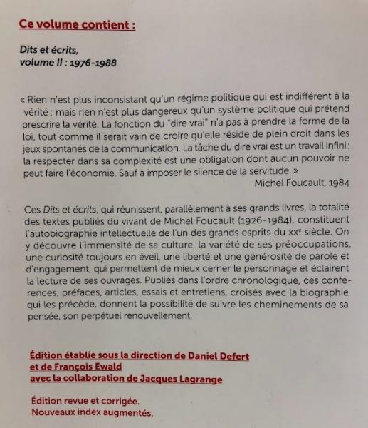 哲学洋書】Dits et écrits, I・II(Michel Foucault) / 古本、中古本