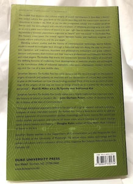 芸術洋書】The Audible Past(Jonathan Sterne) / 古本、中古本